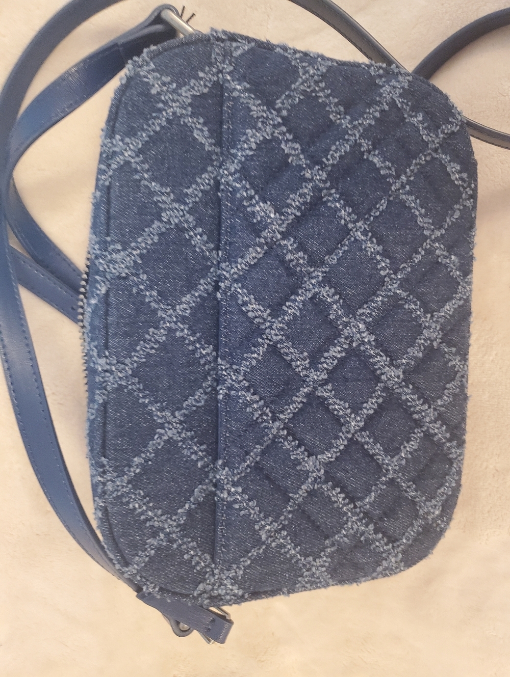 Kurt Geiger Denim Quilted Crossbody Bag - Picture 2 of 9